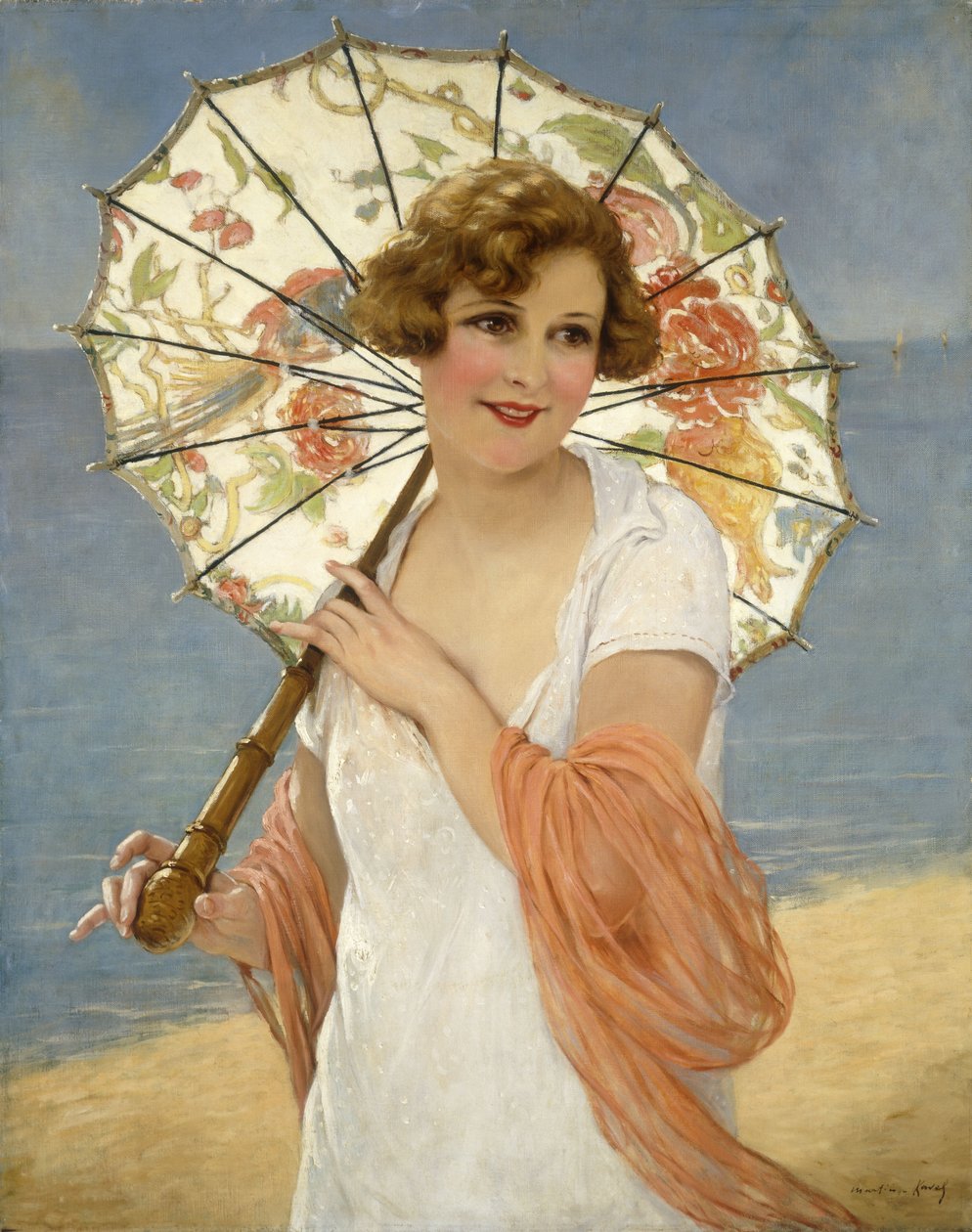 Şemsiye (tuval üzerine yağlı boya) by Francois Martin Kavel