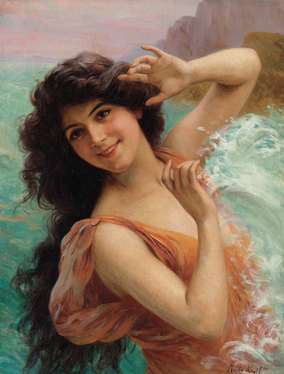 Su Perisi (tuval üzerine yağlı boya) by Francois Martin Kavel