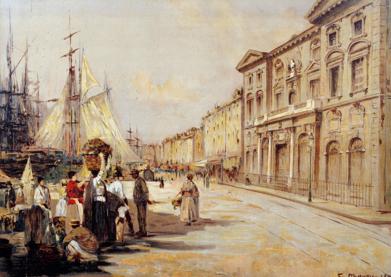 Marsilya Caddesi sahnesinde Quai Saint Jean