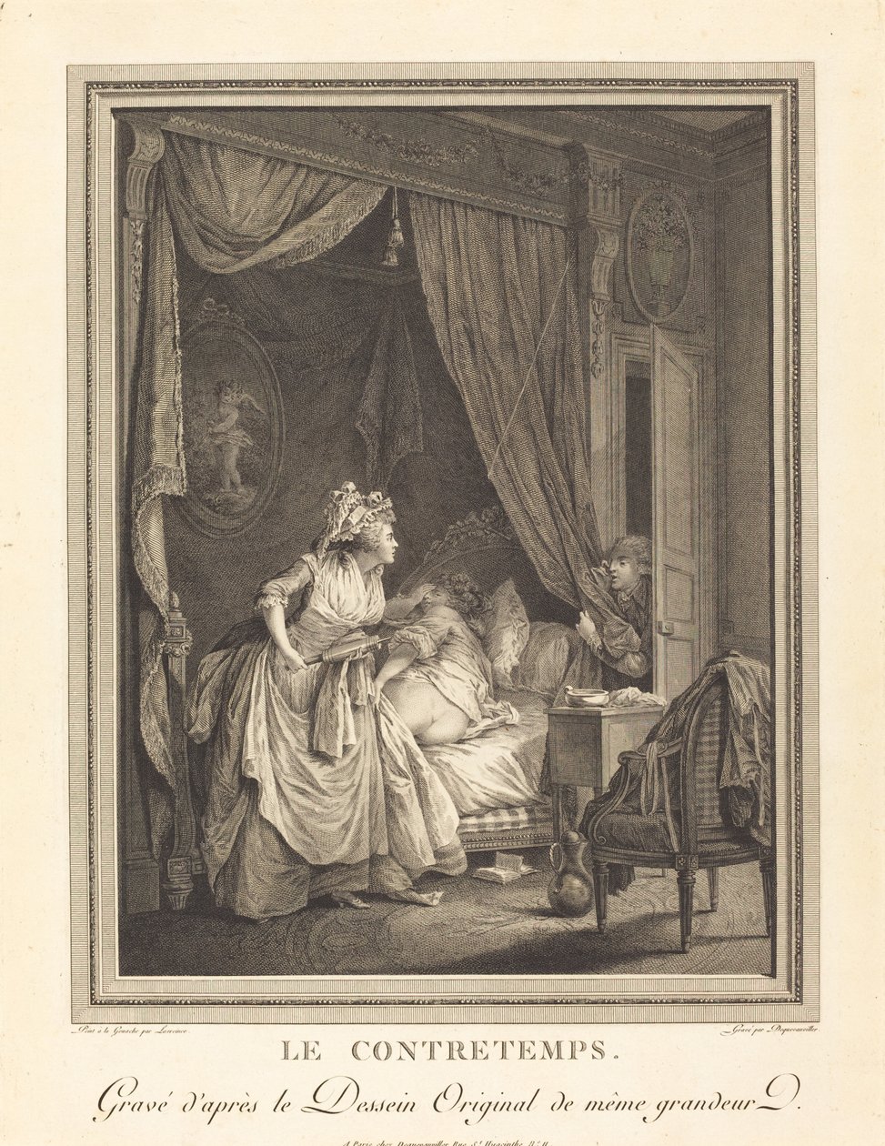 gerileme by Francois Nicolas Barthelemy Dequevauviller after Nicolas Lavreince