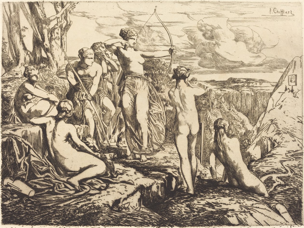 Diana ve Perileri by Francois Nicolas Chifflart
