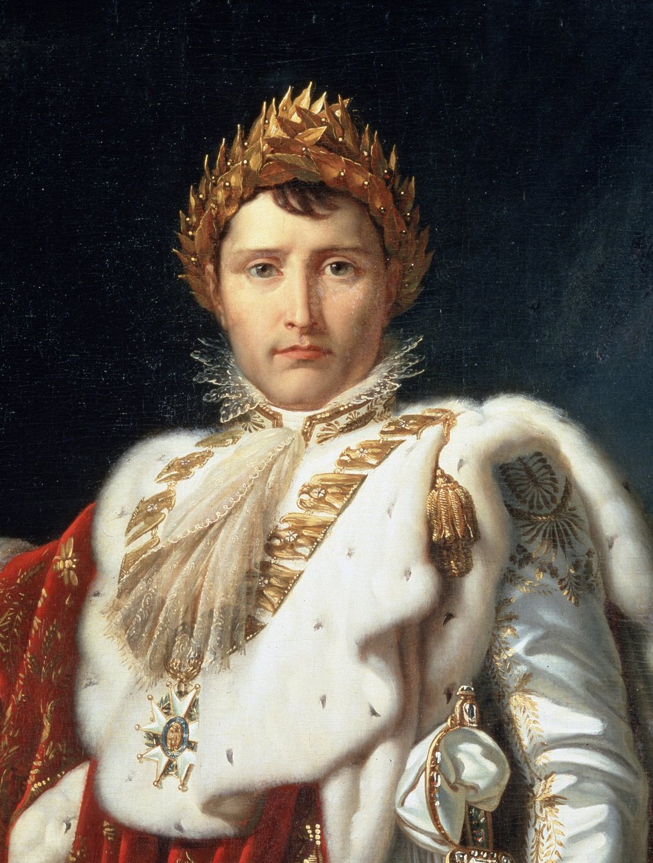 Napolyon I'in taç giyme kostümü içinde tam boy portresi, detay, c.1805-10 by Baron François Pascal Simon Gérard