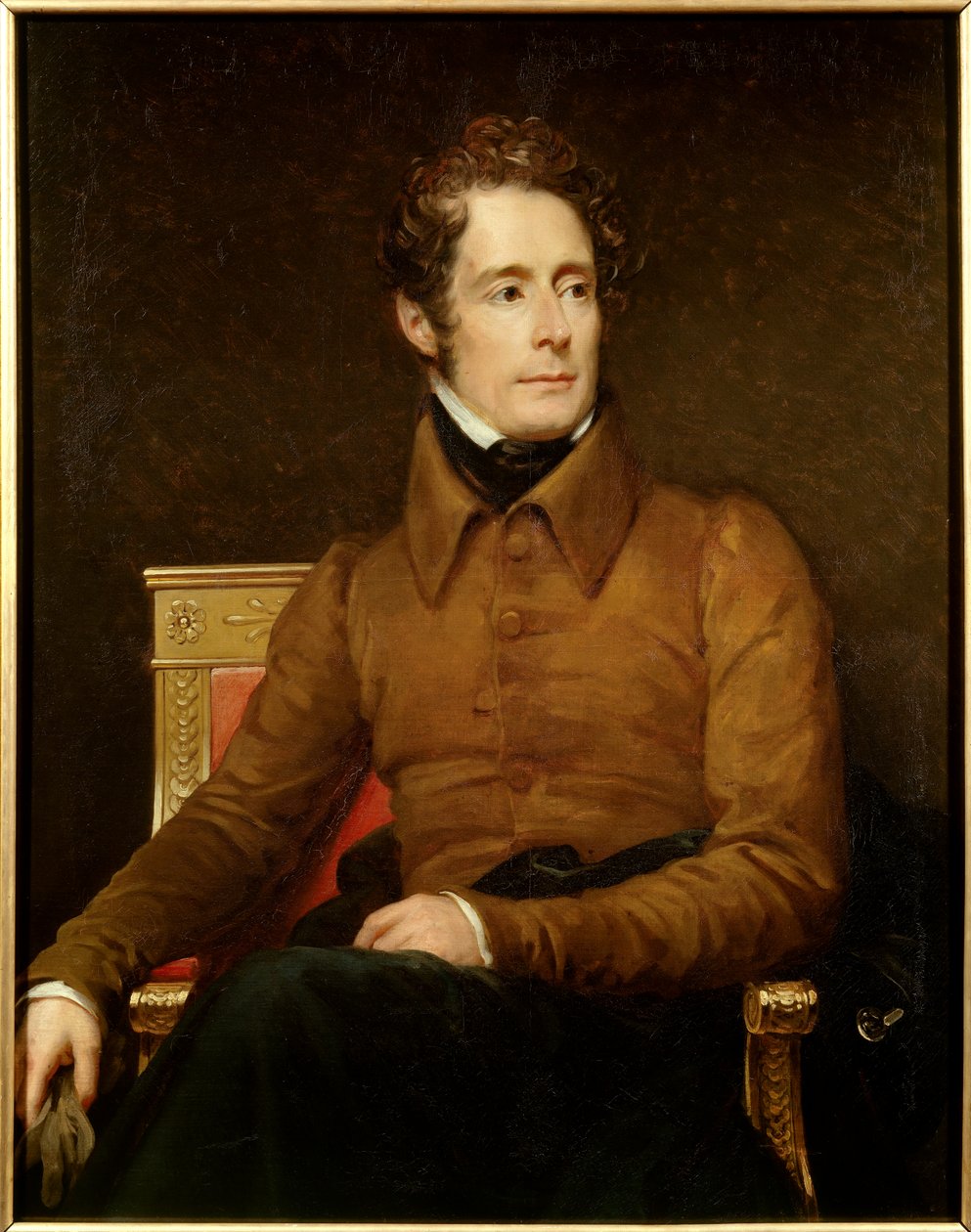 Portresi Alphonse de Lamartine (1790-1869) şair ve politikacı Boyama Francois Gerard (1770-1837) tarafından 1830 Güneş. 1,18x0,91 m by Baron François Pascal Simon Gérard
