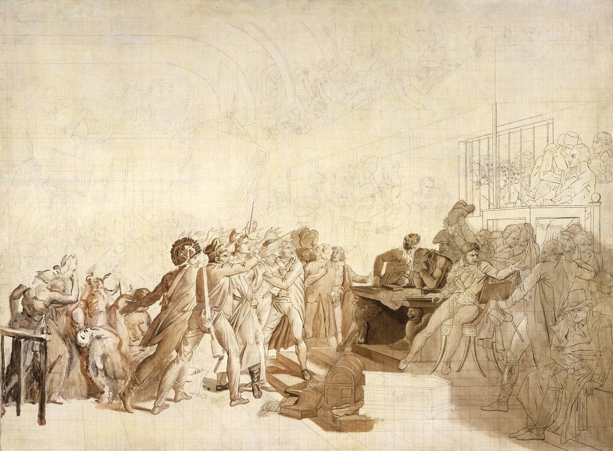 10 Ağustos 1792, c.1795-9 (tuval üzerine yağlı boya ve grafit) by Baron François Pascal Simon Gérard