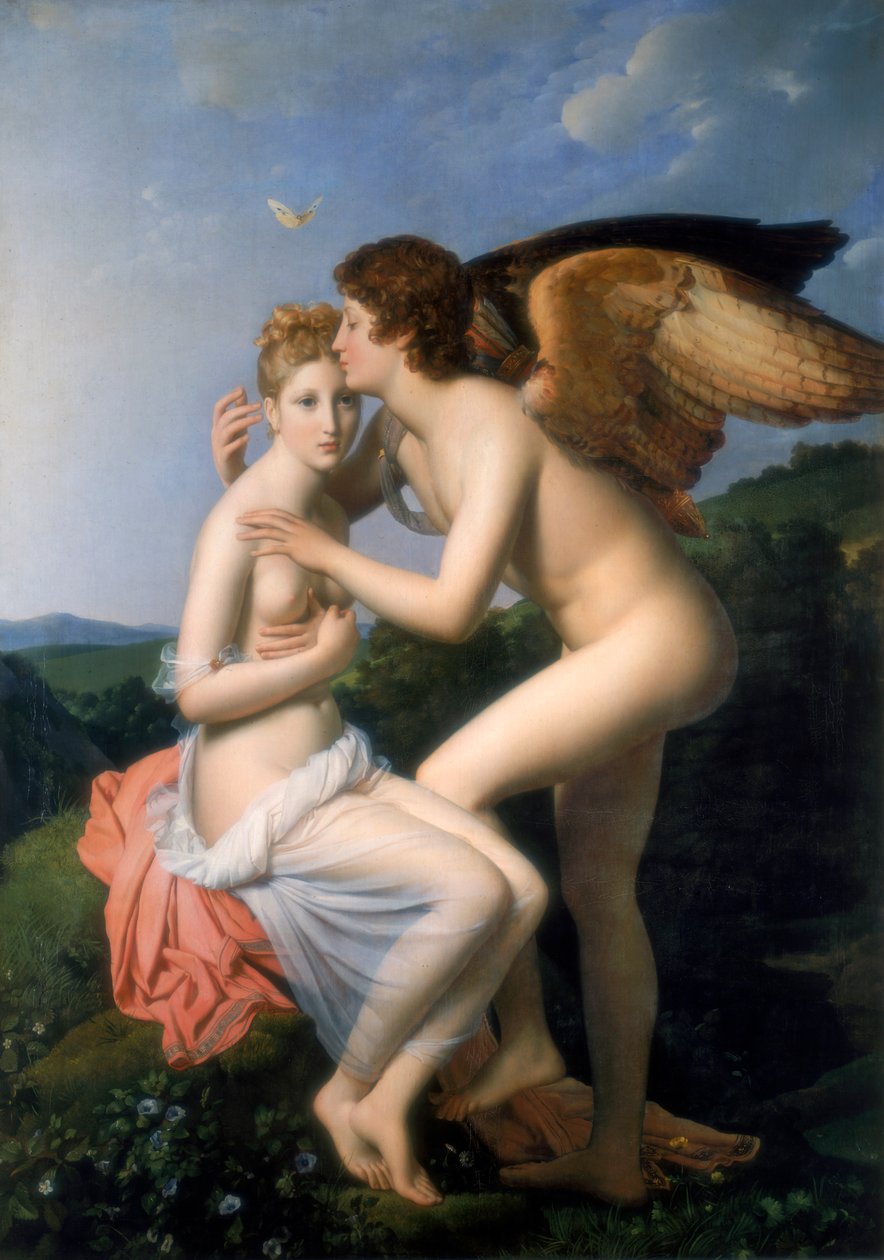 Aşk tanrısının ilk öpücüğünü alan Psyche, 1798 by Francois Pascal Simon Gerard
