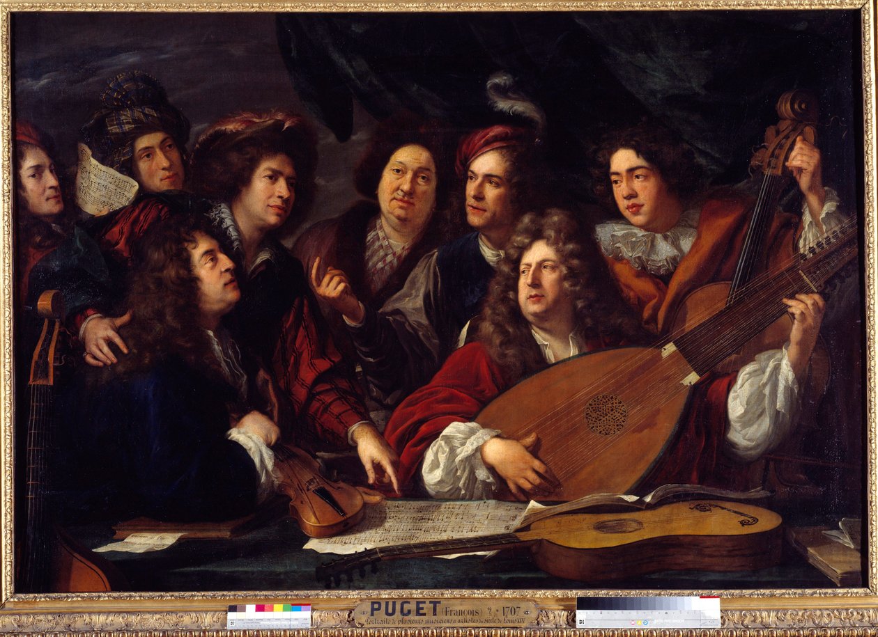 Müzisyenlerin buluşması Resim Francois Puget (1651-1707) 1688 Güneş. 1,47x2,12 m by Francois Puget