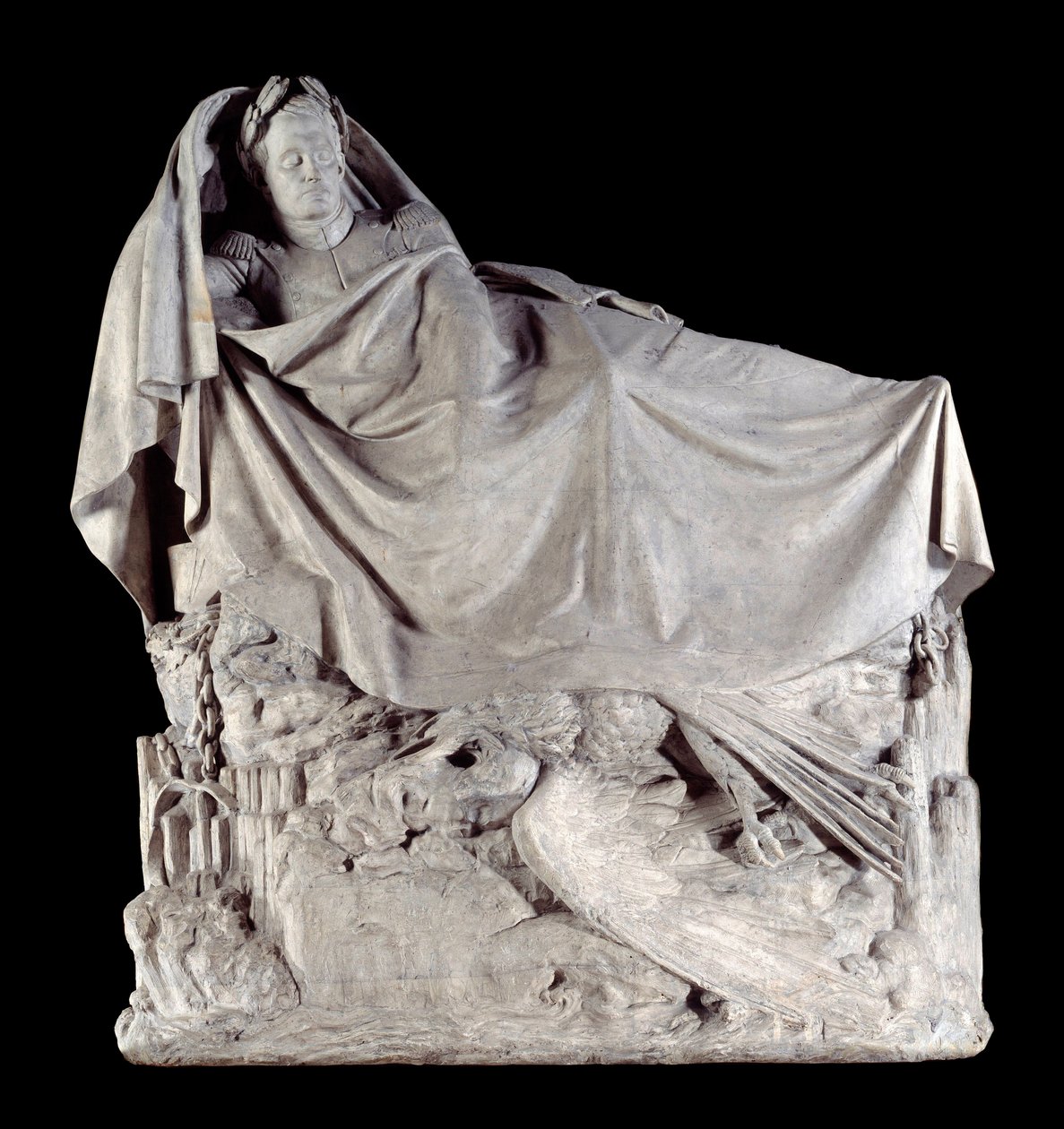 İmparator Napolyon I (1769-1821) ölümsüzlüğe uyanıyor. Alçı üzerine heykel Francois Rude (1784-1855) 1842 Paris, musee d