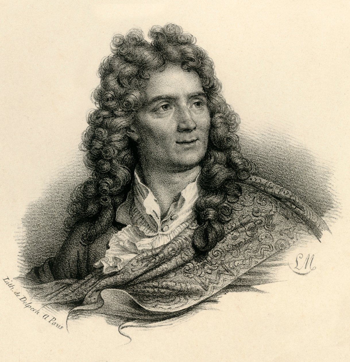 Boileau Despreaux, 1636-1711, c1830. by Francois Seraphin Delpech