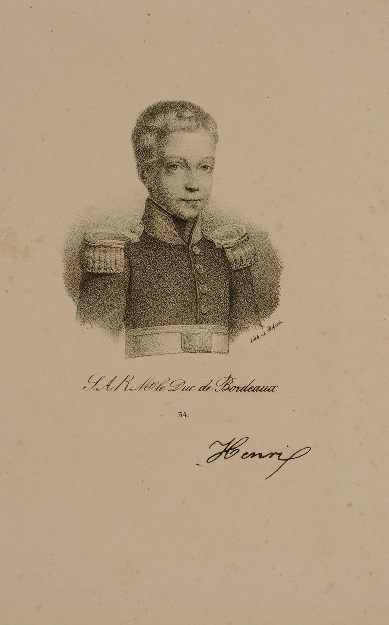 Fransa Henri Charles Ferdinand Marie Dieudonne, Bordeaux Dükü, Chambord Kontu by Francois Seraphin Delpech