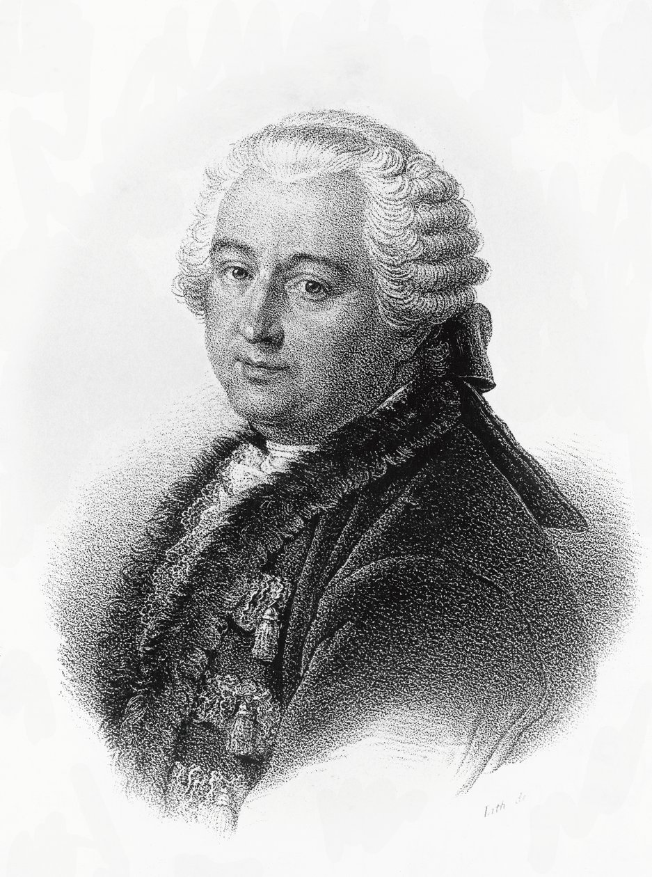 Fransız yazar ve filozof Claude-Adrien Helvetius'un (1715-1771) portresi, Francois-Seraphin Delpech'in (1778-1825) gravürü by Francois Seraphin Delpech