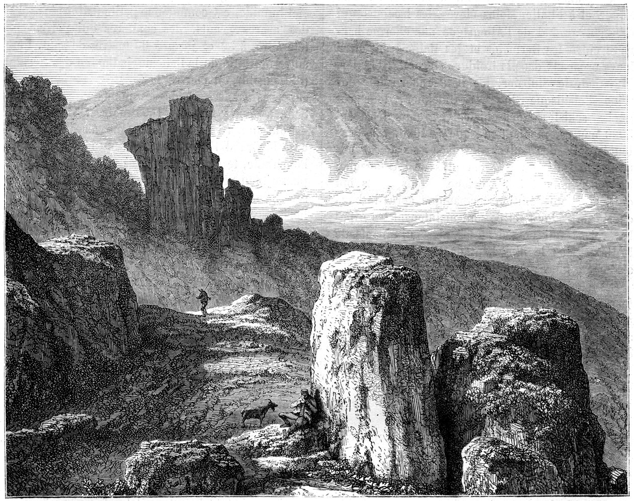 Brocken veya Blocksberg, Harz Dağları, Almanya, 19. yüzyıl by Francois Stroobant