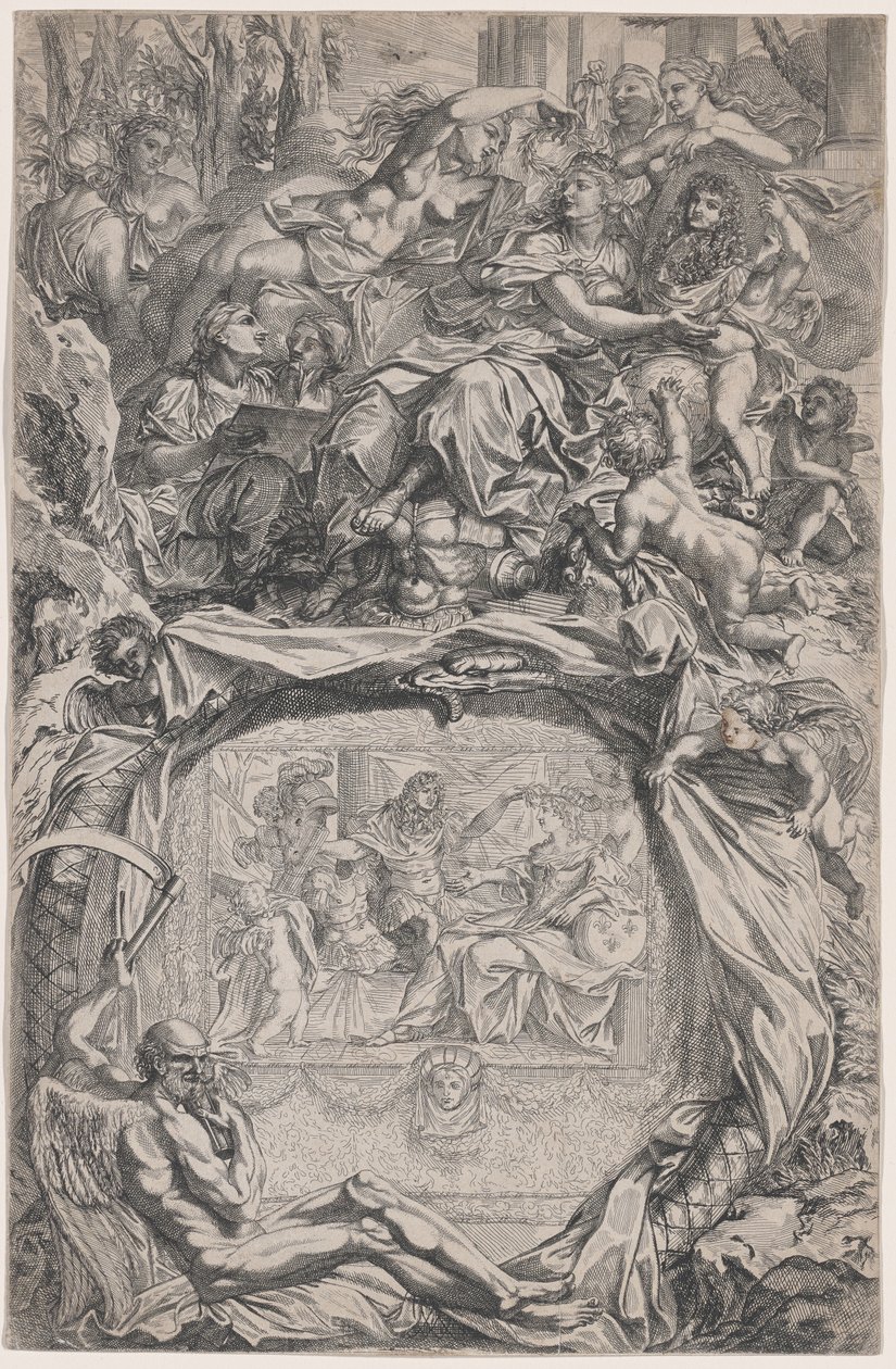 Fransa, Louis XIV tarafından Zaferle Taçlandı by Francois Verdier