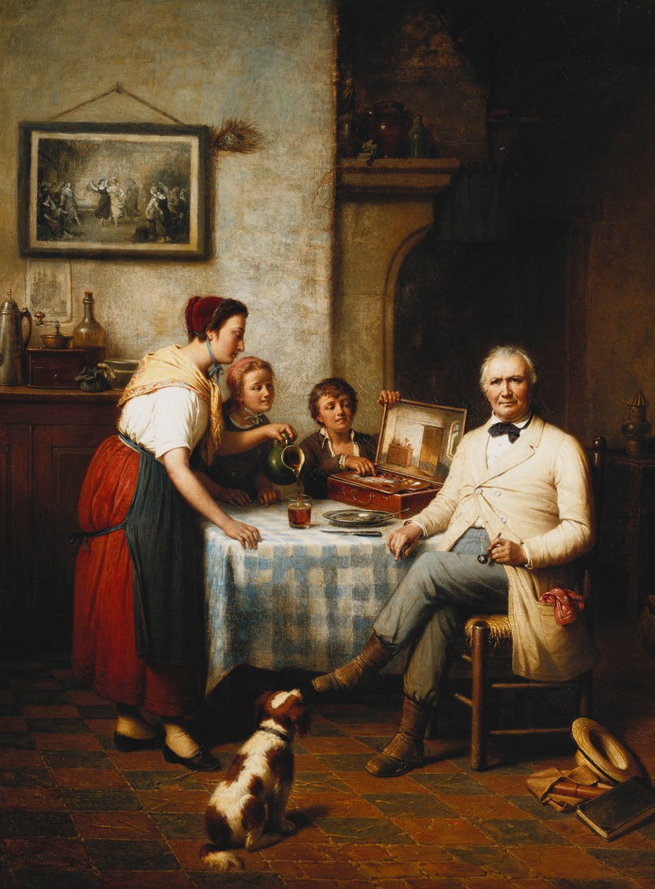 Sanatçının Öğle Yemeği, 1878 by Francois Verheyden