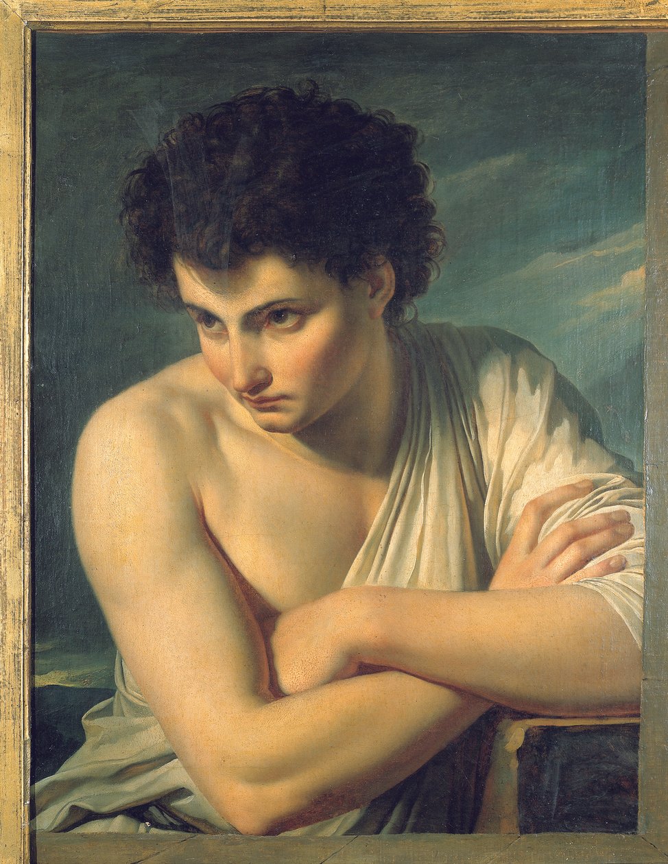 Arkadyalı Çoban Kılığına Girmiş Genç Bir Adam by Francois Xavier Fabre