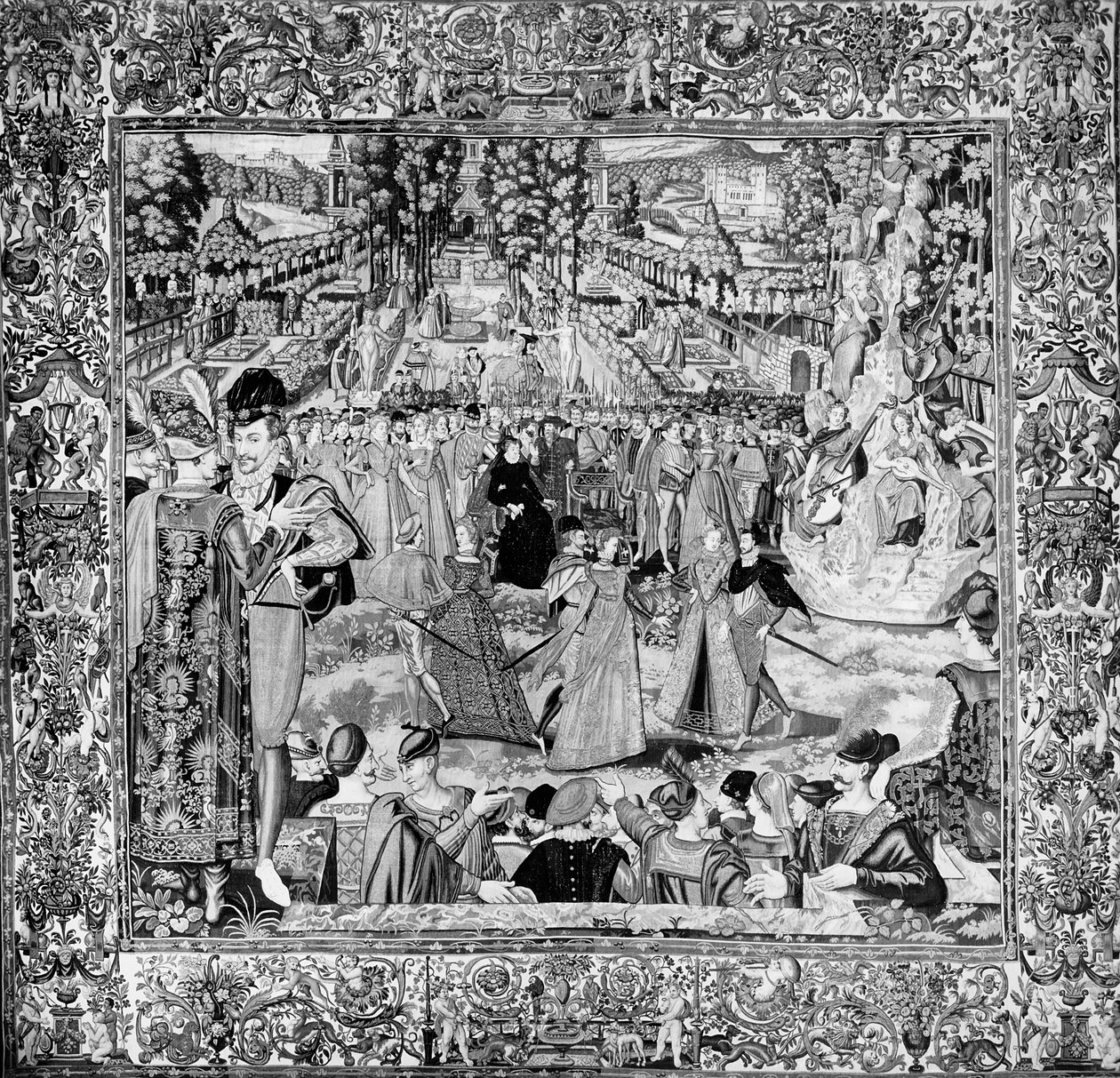 Catherine de Medici (1519-89) ve Henri III (1551-89) huzurunda Polonya Büyükelçileri Onuruna Festival by Francois after Quesnel