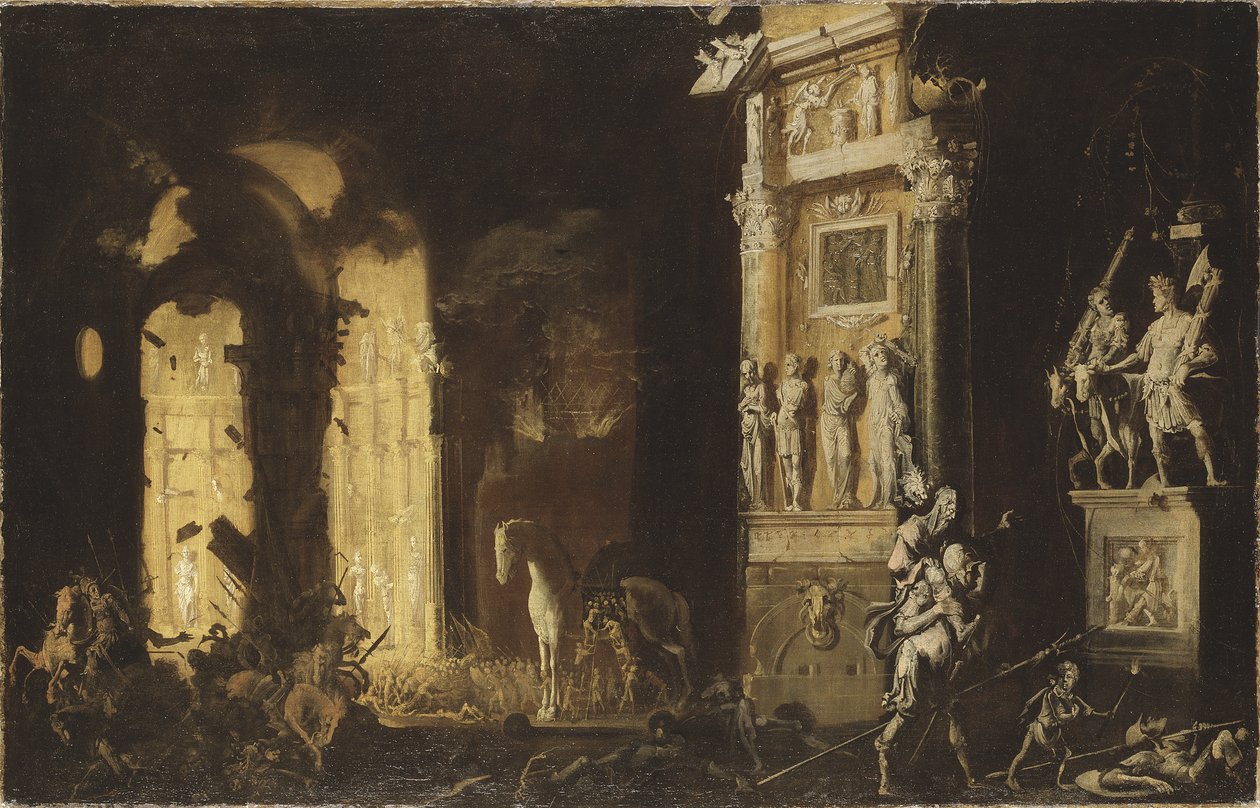 Anchises Taşıyan Aeneas ile Truva Ateşi, Nome, Francois de by Francois de Nome