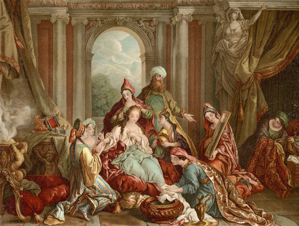 Ester Kral için süslendi by Francois de after Troy