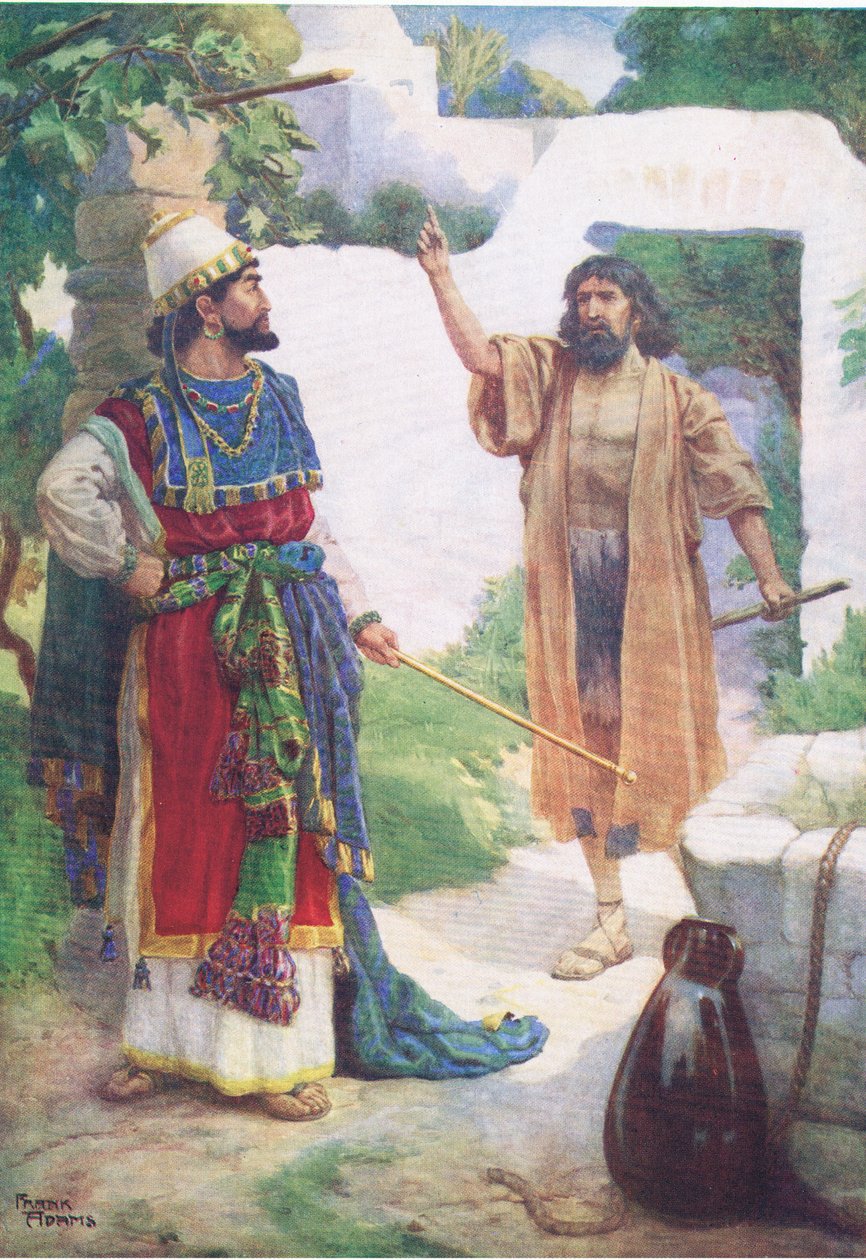 Naboths Vineyard, from The Bible Picture Book published by Thomas Nelson, c.1950  by Frank Adams