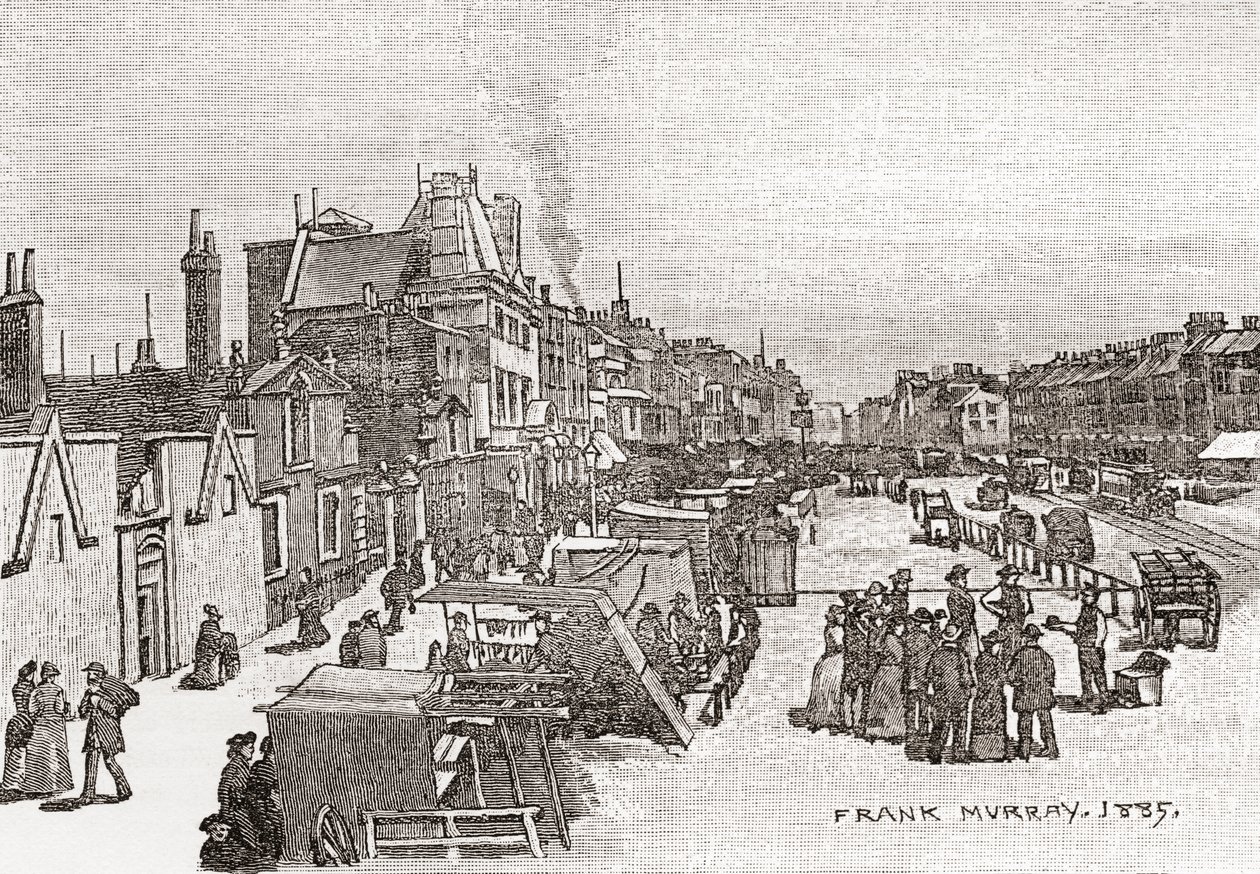 Whitechapel Yolu, Londra, İngiltere, 1885 by Frank Murray