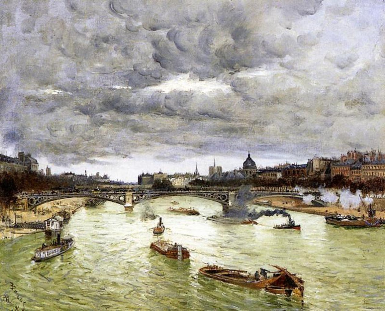 Paris, Seine ve Alexander III Köprüsü, 1896 by Frank Myers Boggs