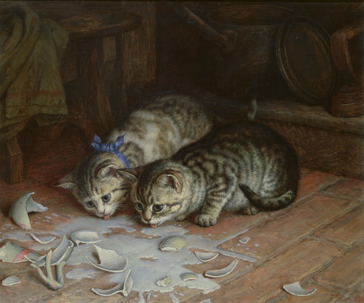 Dökülen Süt Üzerine Ağlamak faydasız, 1880 by Frank Paton