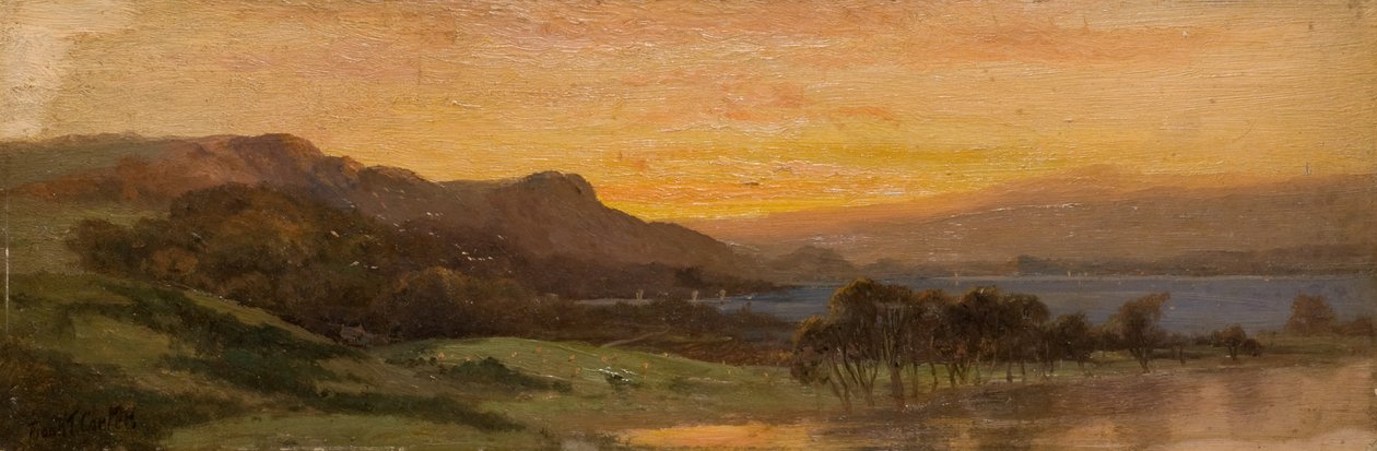Gün Batımı, Göl Manzarası by Frank Thomas Carter