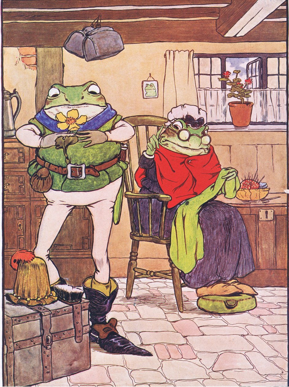 Charles H. Bennett'in 'Kurbağa Baştan Çıkacaktı' adlı çizimi, 1916 by Frank Adams