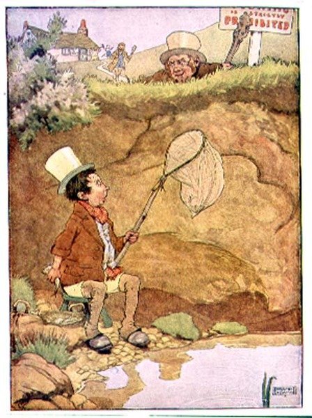 "Benim Kreş Hikayem Kitabım"dan Küçük Tommy Tittlemouse, pub. Blackie & Son (kitap çizimi) by Frank Adams