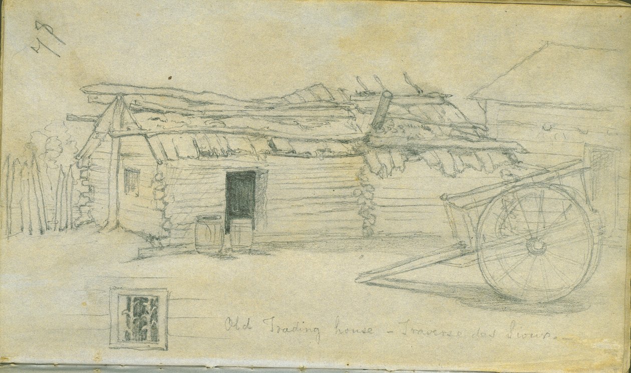 Eski Ticaret Evi, Traverse des Sioux, 1851 by Frank Blackwell Mayer