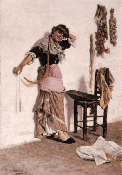 Venedikli Bir Pazar Kızı by Frank Bramley