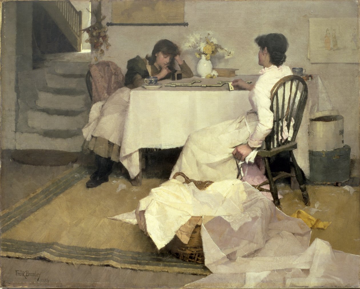 Domino!, 1886 by Frank Bramley