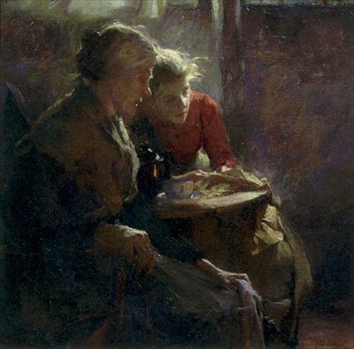 şömine başı masalları by Frank Bramley