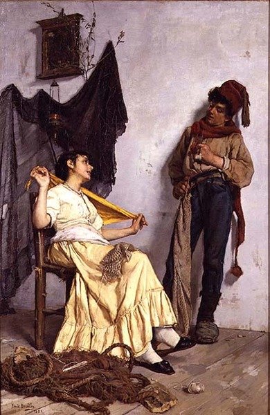 Balık Ağları Dokuma by Frank Bramley