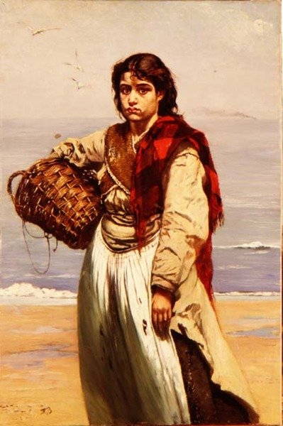 İrlandalı Balıkçı Kız by Frank Buchser