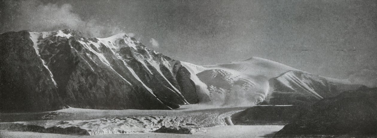 İngiltere Dağı ve Yeni Buzul, c1911, 1913. by Frank Debenham