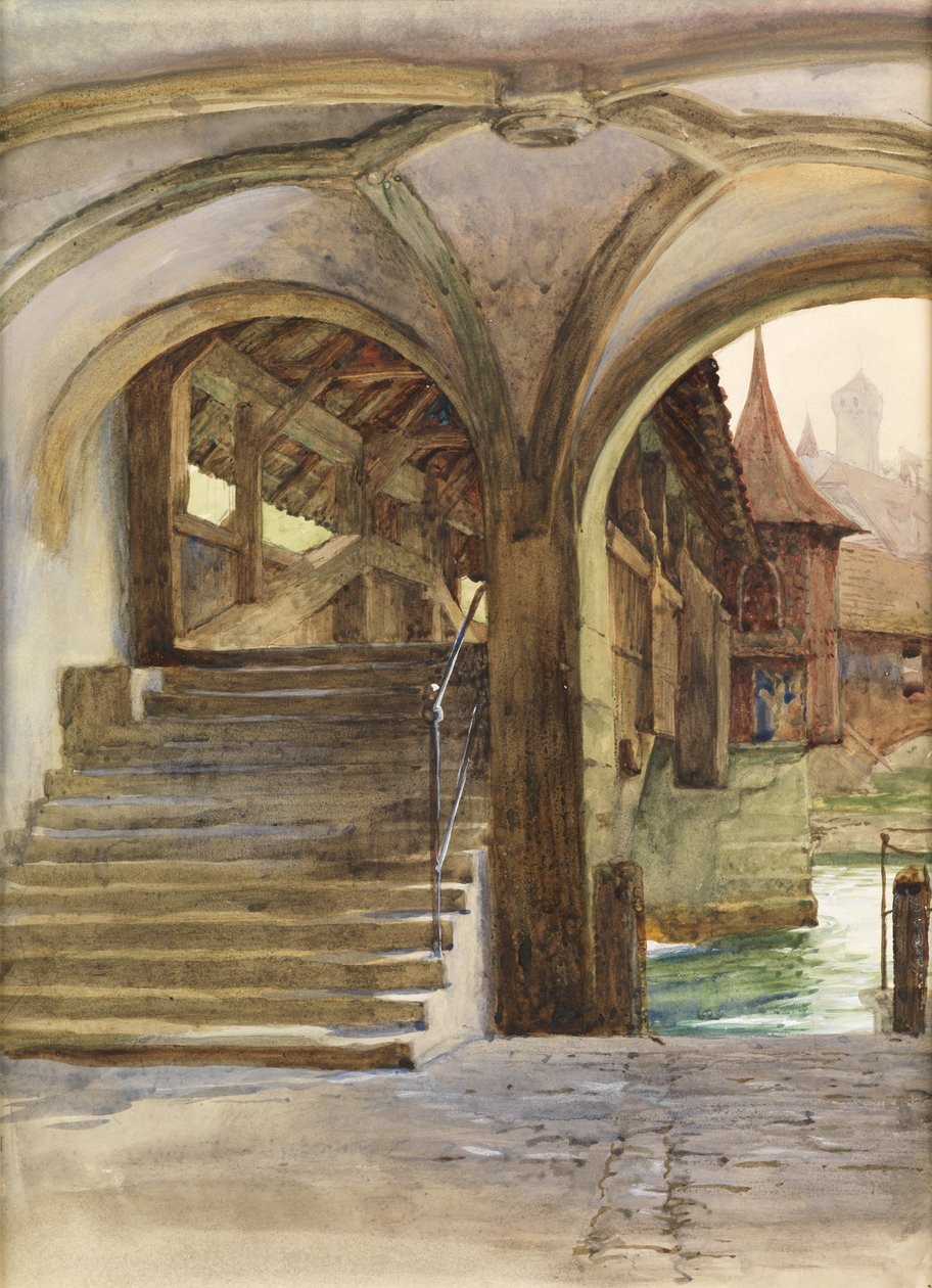Luzern Köprüsü by Frank Dicksee