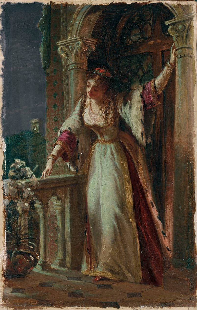 "Benim, korkma" - Balkonunda Juliet by Frank Dicksee
