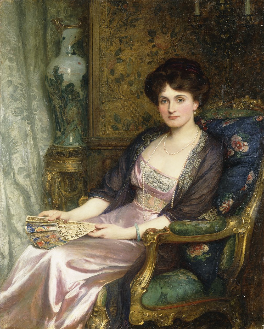 Sanatçının Karısı Olduğu Söylenen Bir Hanımın Portresi, 1911 by Frank Dicksee