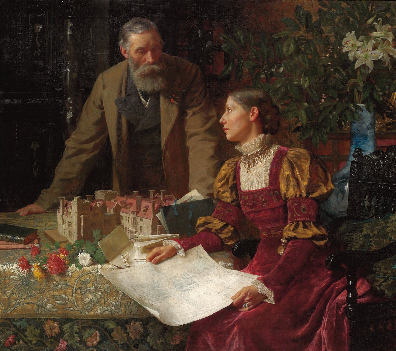 Ev Müteahhitleri, 1880 by Frank Dicksee