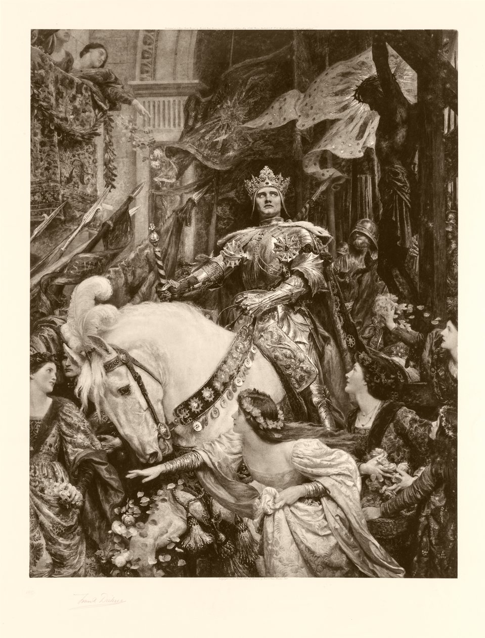 İki Kron (fotogravür) by Frank Dicksee