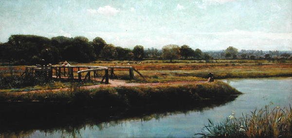 Walsham Meads (tuval üzerine yağlı boya) by Frank Dicksee