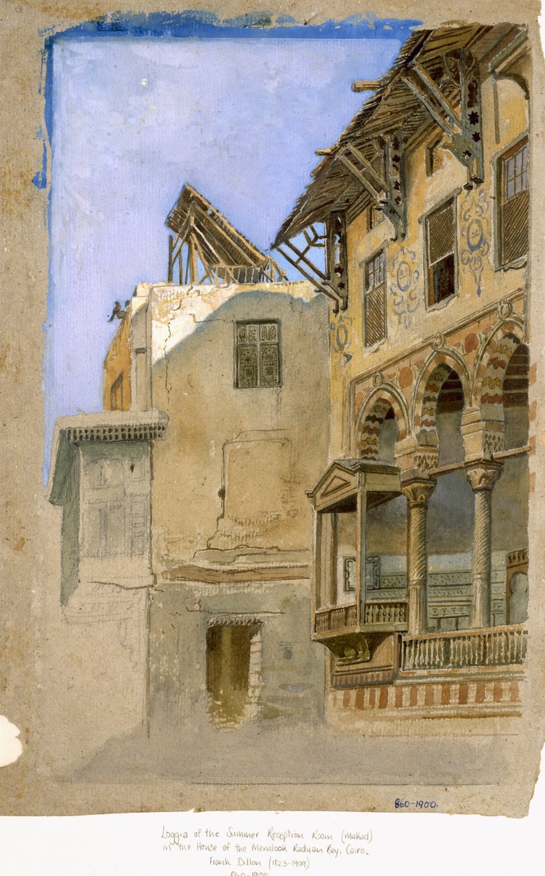 Memlook Radnau Bey Evi, Kahire, 1870 by Frank Dillon