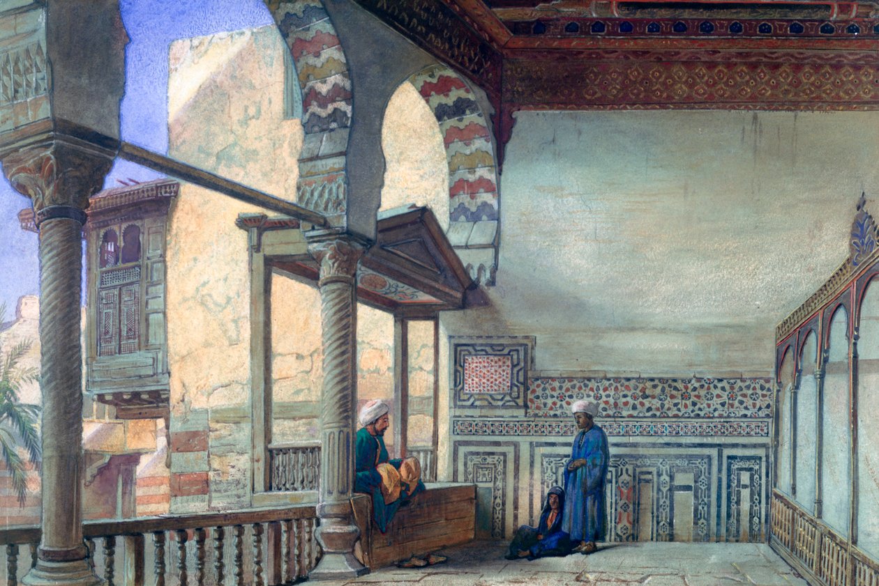 Loggia, Yaz Resepsiyonu, Memlook Radnau Beyler Evi, Kahire, 1870 by Frank Dillon