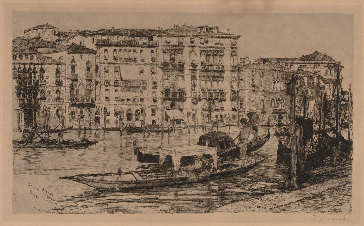 Büyük Kanal, Venedik, 1889. by Frank Duveneck
