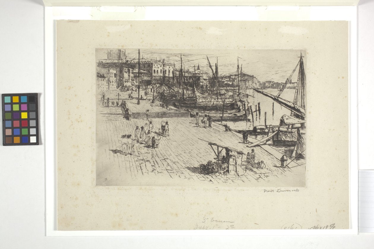Riva Degli Schiavoni (Levha 1) (mürekkep) by Frank Duveneck