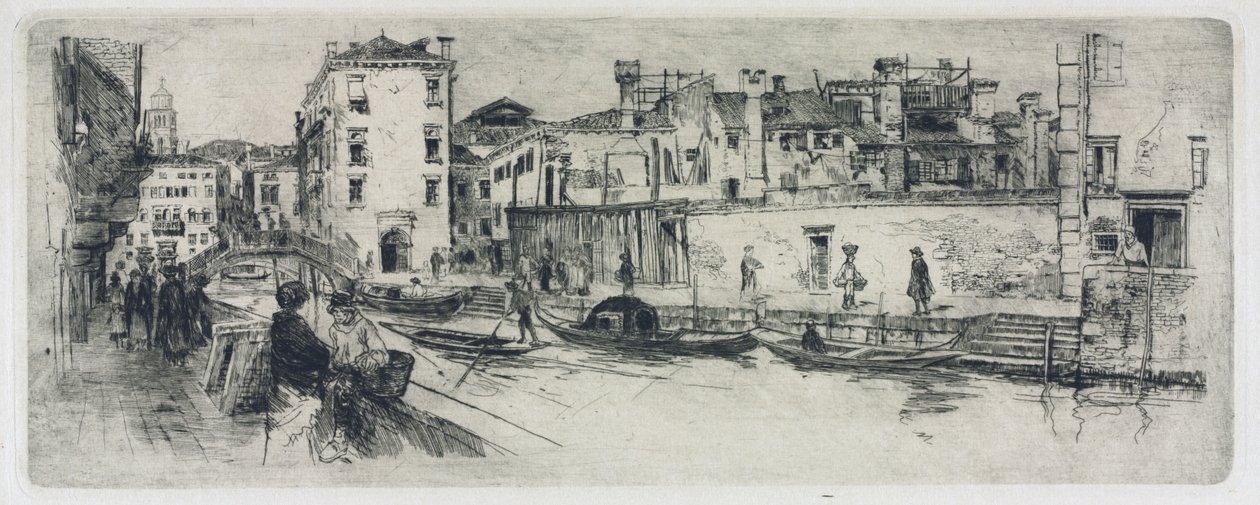 San Trovasso Kanalı, Venedik, 1883. by Frank Duveneck