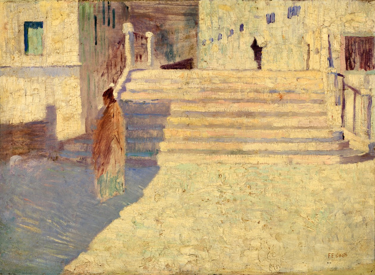 Merdivenlerin yanındaki kadınlar hayır. II, n.d. by Frank Edwin Scott