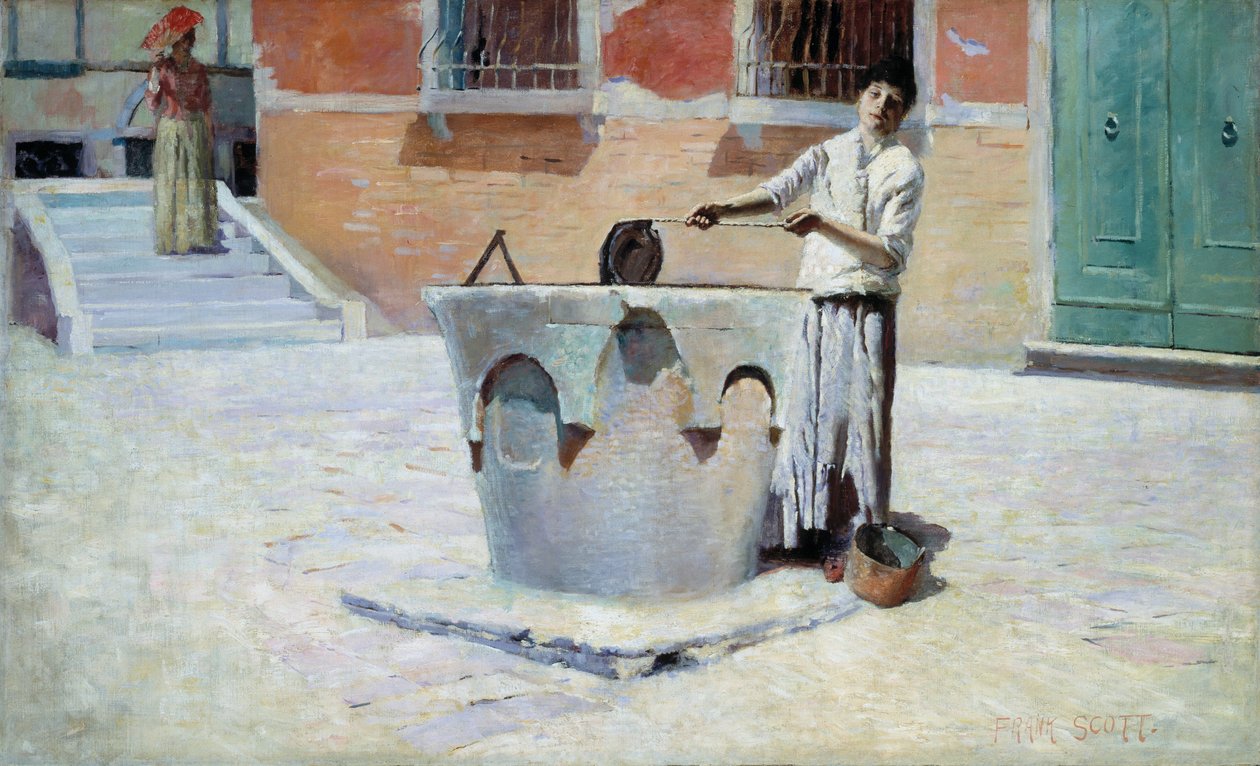 Çeşme yakınlarındaki İtalyan Sahnesi, n.d. by Frank Edwin Scott