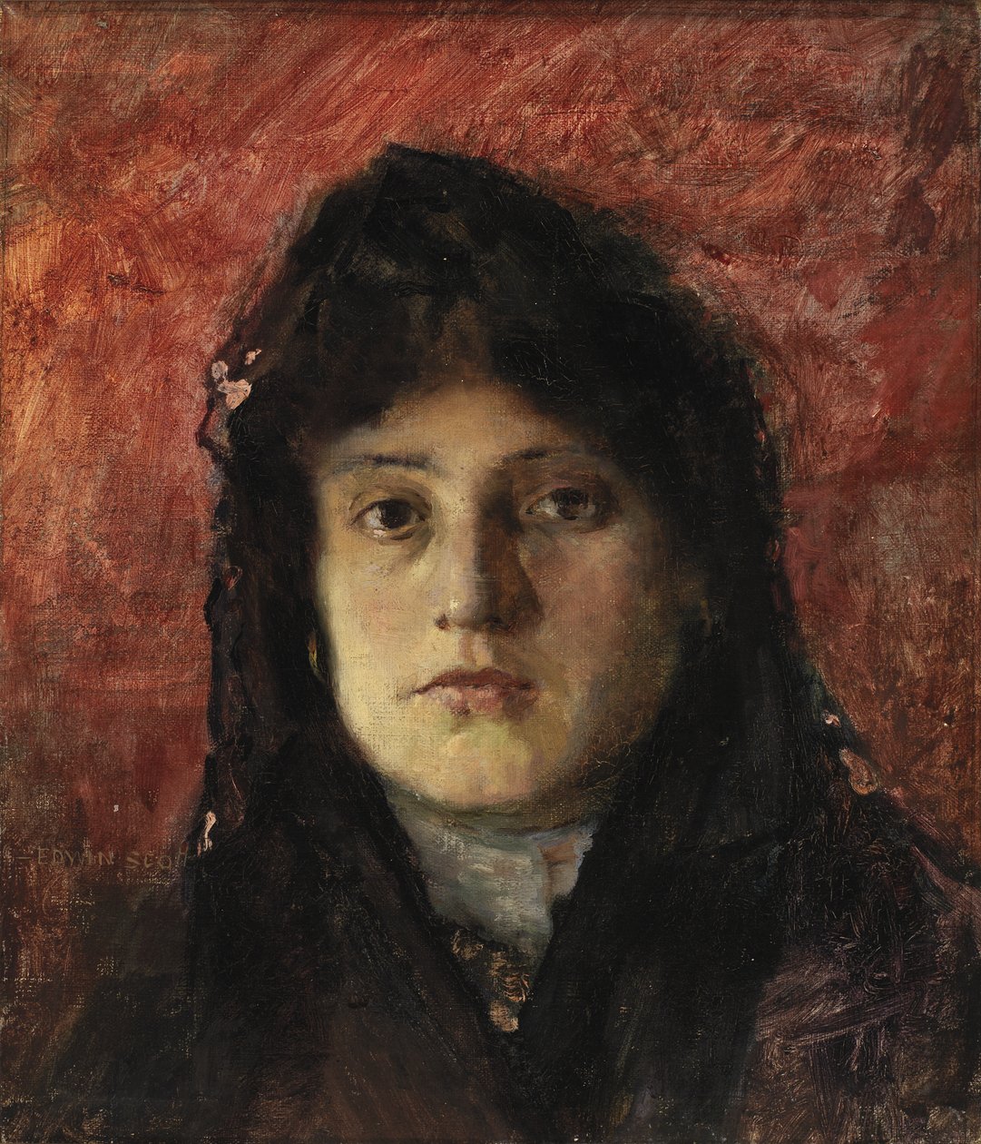 Bir Kadının Başı, ca. 1910. by Frank Edwin Scott