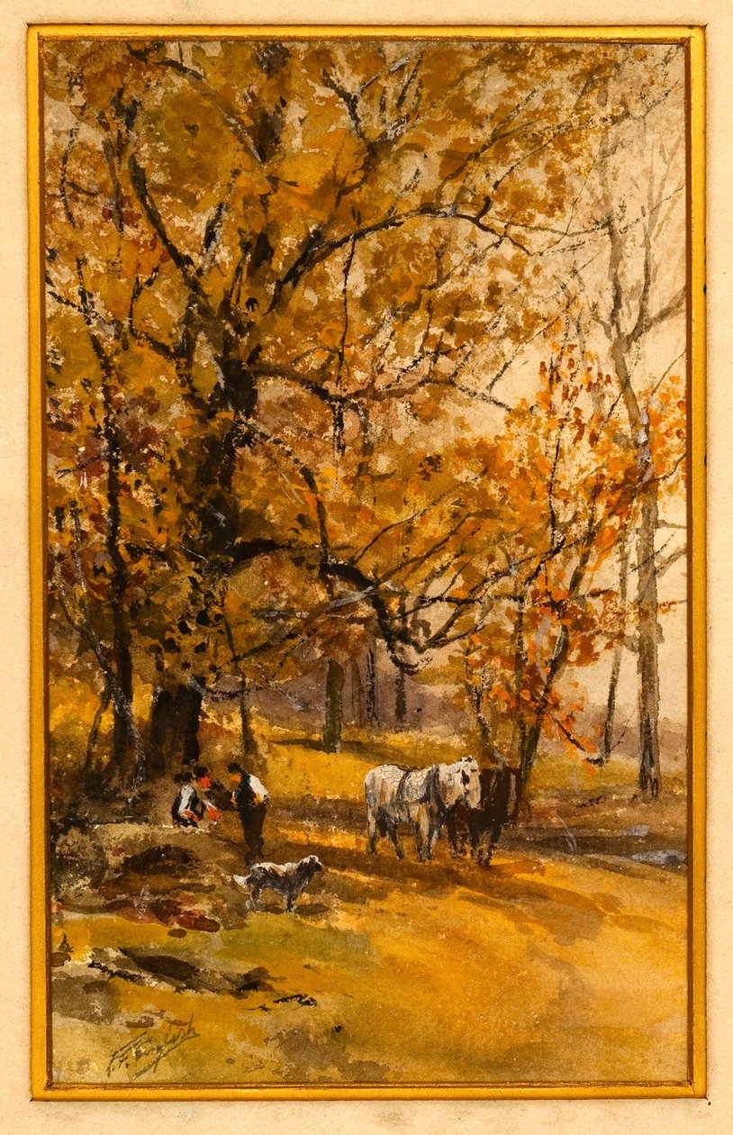 Manzara (kağıt üzerine sulu boya) by Frank English